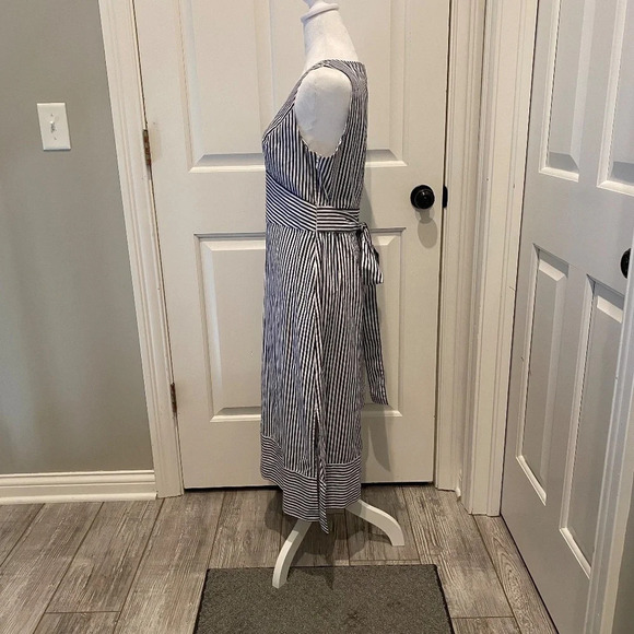 Michael Kors Cotton Striped Faux-Wrap Dress 16319 - Picture 5 of 14